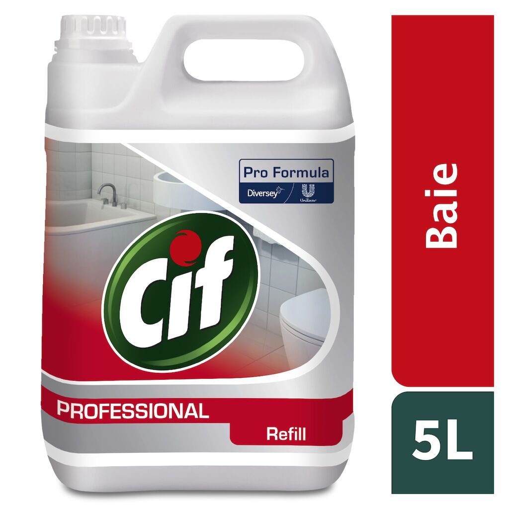 Cif Professional Detergent Pentru Baie 2 în 1 2x5L - Detergent și detartrat pentru suprafețele din baie